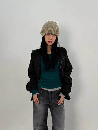 Striped Long Beanie