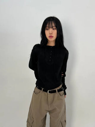 Nice High-Neck Hooded Knit
