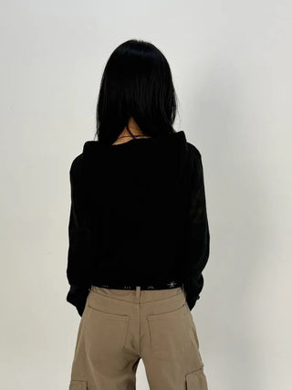 Nice High-Neck Hooded Knit