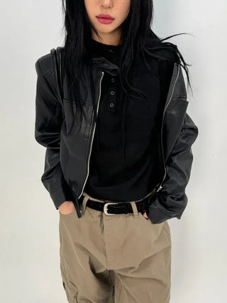 Nice High-Neck Hooded Knit