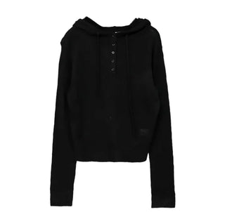 Nice High-Neck Hooded Knit