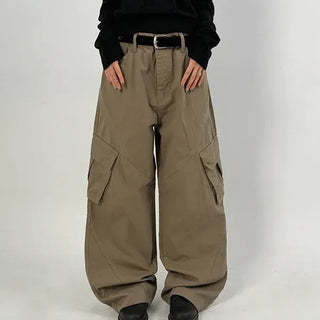 Bass Cut-out Washed Cargo Pants