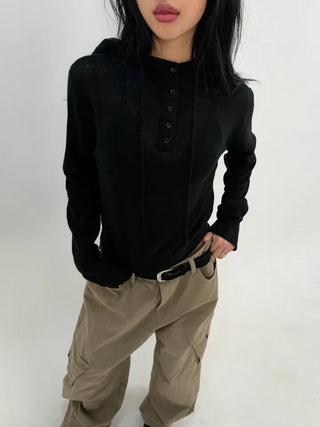Bass Cut-out Washed Cargo Pants