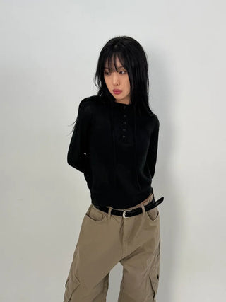 Bass Cut-out Washed Cargo Pants