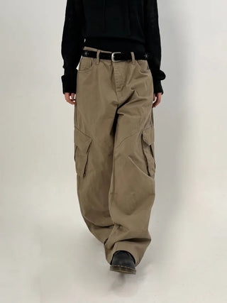 Bass Cut-out Washed Cargo Pants