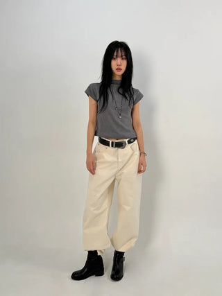 Moon Stripe Half Tee