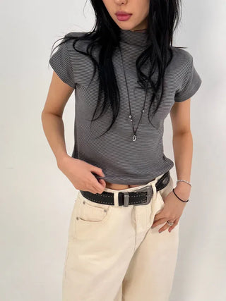 Moon Stripe Half Tee