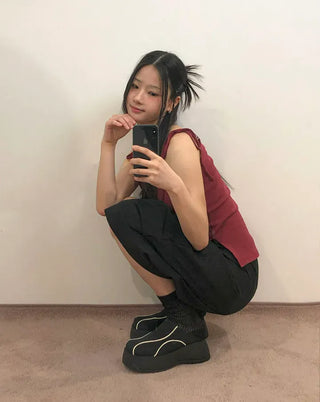 Double Pintuck Bermuda Pants