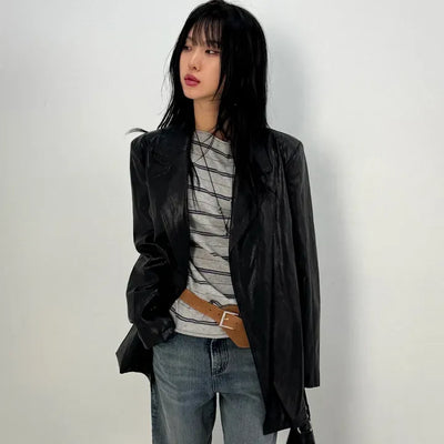Tailor Boxy Leather Jacket