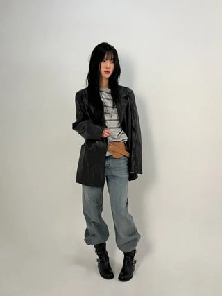 Tailor Boxy Leather Jacket
