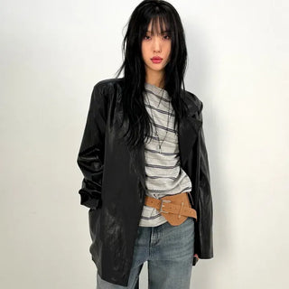 Tailor Boxy Leather Jacket