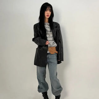 Tailor Boxy Leather Jacket