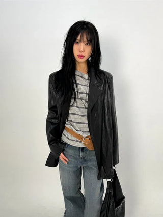 Tailor Boxy Leather Jacket