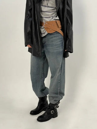 Ready Buckle Suede Belt