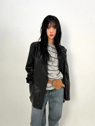 Ready Buckle Suede Belt