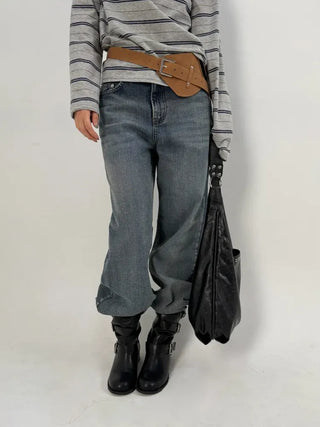 Ready Buckle Suede Belt