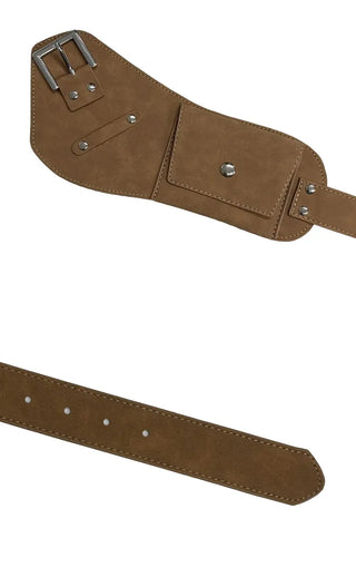 Ready Buckle Suede Belt