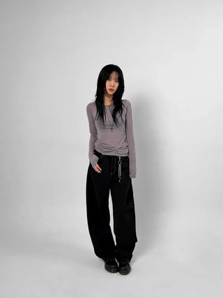 Offset Tab Balloon Pants