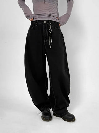Offset Tab Balloon Pants