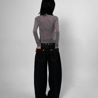 Offset Tab Balloon Pants