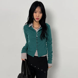 Buried Button Wool Cardigan