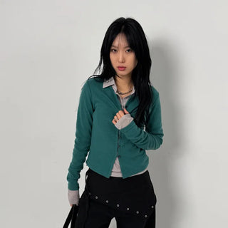 Buried Button Wool Cardigan