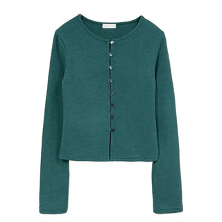 Buried Button Wool Cardigan