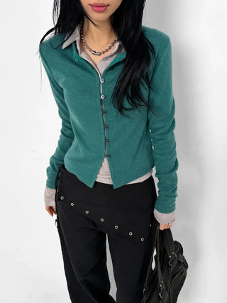 Buried Button Wool Cardigan
