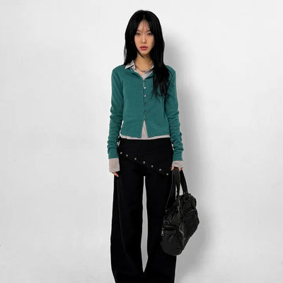 Scarf Wrap Wide Pants