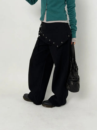Scarf Wrap Wide Pants