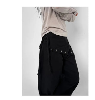 Scarf Wrap Wide Pants