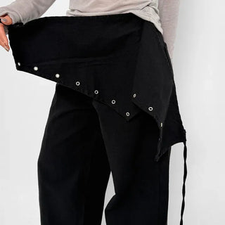 Scarf Wrap Wide Pants