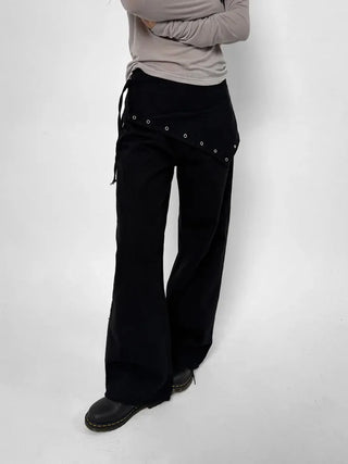 Scarf Wrap Wide Pants