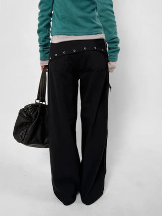 Scarf Wrap Wide Pants