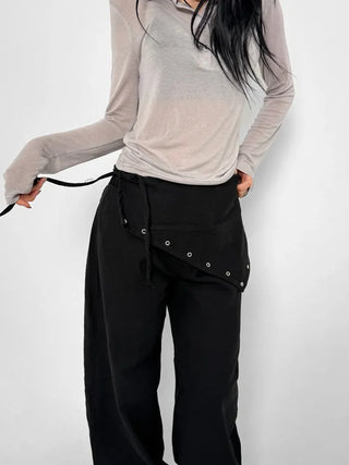 Sheer Collar Long Sleeve