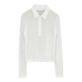 Sheer Collar Long Sleeve