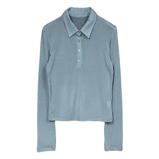 Sheer Collar Long Sleeve