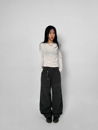 Rash Cotton Wide Pants