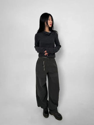 Rash Cotton Wide Pants