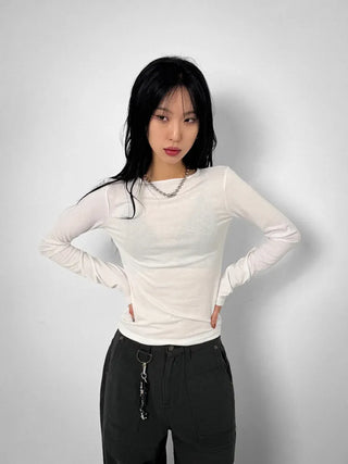 Moto Button Hooded Long Sleeve
