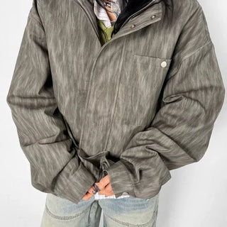 Ronb Crack Leather Jacket