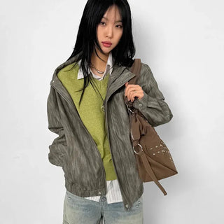 Ronb Crack Leather Jacket