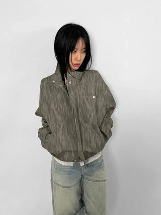 Ronb Crack Leather Jacket
