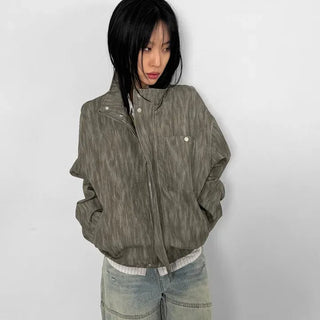 Ronb Crack Leather Jacket