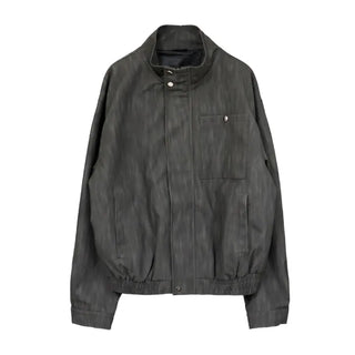Ronb Crack Leather Jacket