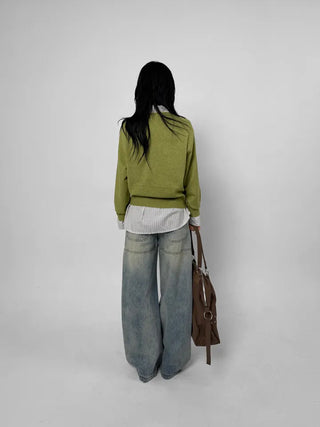 Tef Line Wash Wide Jeans
