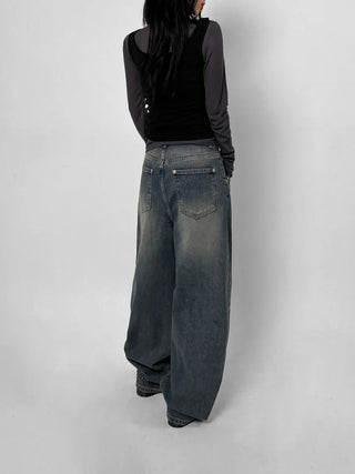 Loft Snap Wide Jeans