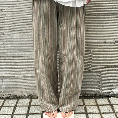 Striped Ethnic Summer Wide Pants