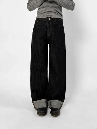 Mind Roll-up Low Wide Jeans
