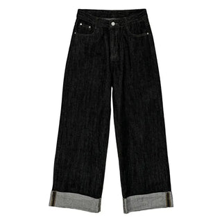 Mind Roll-up Low Wide Jeans